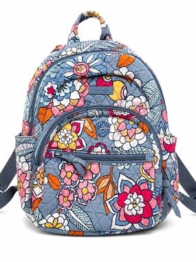 Vera Bradley retired “tropical evening”Floral Quilted Mini Backpack in Blue